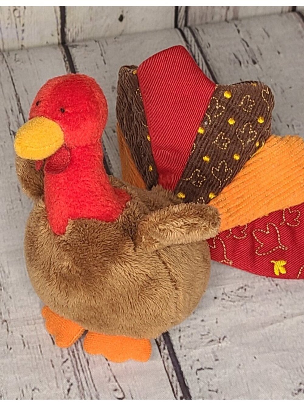 5" Vintage Mini Gund Holiday Gobbles Turkey Plush Thanksgiving Gobbling Sound